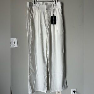NWT Daisy Grace White Wide-Leg Tailored Pants – Size Small